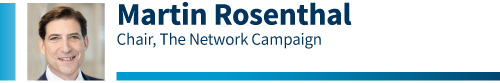 Martin Rosenthal, The Network Campaign Chair for the 2020 Combined Jewish Appeal.