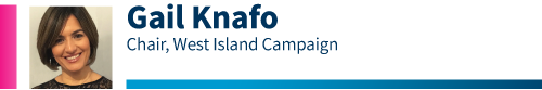 Gail Knafo, West Island Campaign Chair for the 2020 Combined Jewish Appeal