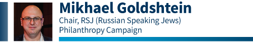 Mikhael Goldstein, Russian Philanthropy Campaign Chair for the 2020 Combined Jewish Appeal